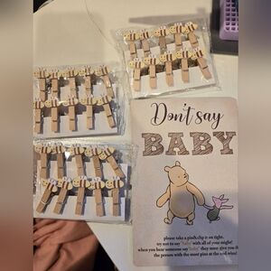 Baby Shower Game Set with Clothespins